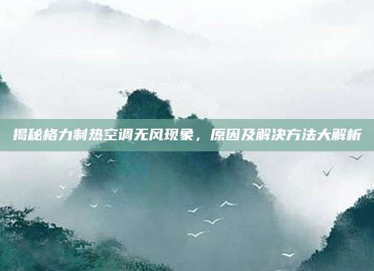 揭秘格力制热空调无风现象,原因及解决方法大解析