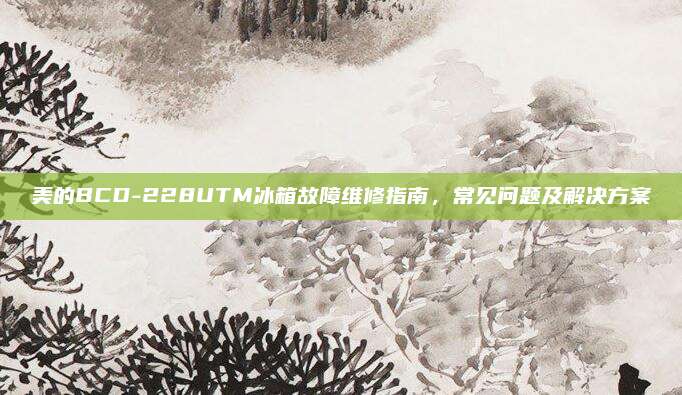 美的BCD-228UTM冰箱故障维修指南,常见问题及解决方案