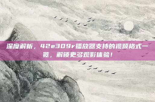 深度解析,42e309r播放器支持的视频格式一览,解锁更多观影体验!