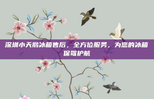 深圳小天鹅冰箱售后,全方位服务,为您的冰箱保驾护航