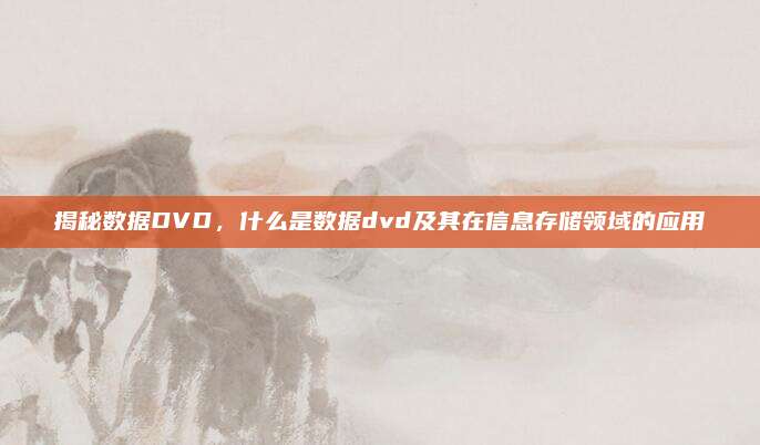 揭秘数据DVD,什么是数据dvd及其在信息存储领域的应用