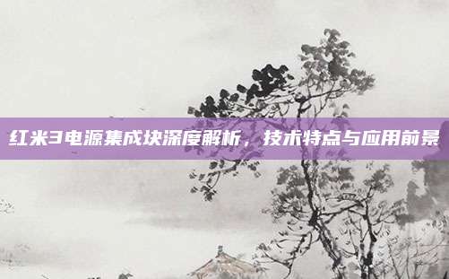 红米3电源集成块深度解析,技术特点与应用前景