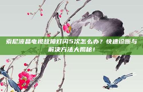 索尼液晶电视故障灯闪5次怎么办?快速诊断与解决方法大揭秘!