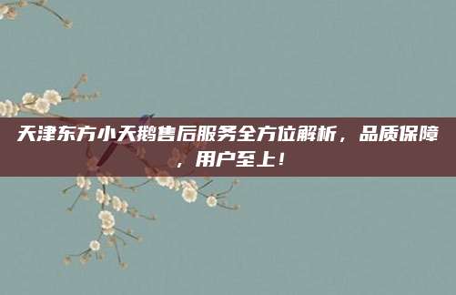 天津东方小天鹅售后服务全方位解析,品质保障,用户至上!