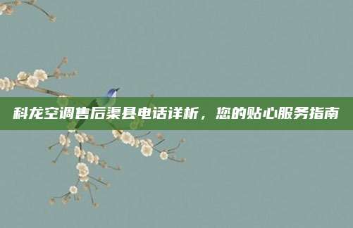 科龙空调售后渠县电话详析,您的贴心服务指南