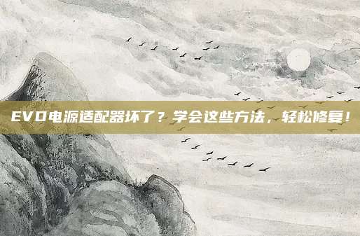 EVD电源适配器坏了?学会这些方法,轻松修复!