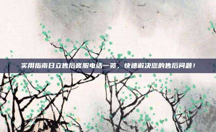 实用指南日立售后客服电话一览,快速解决您的售后问题!