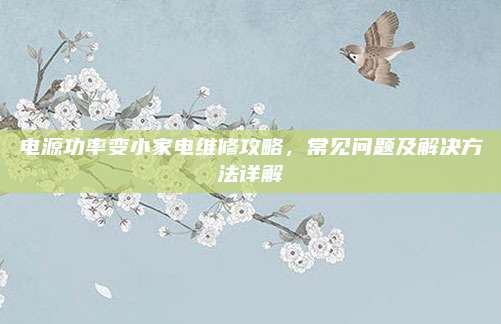 电源功率变小家电维修攻略,常见问题及解决方法详解