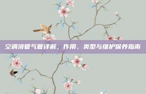 空调液管气管详解,作用、类型与维护保养指南