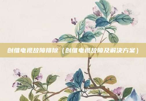 创维电视故障排除（创维电视故障及解决方案）