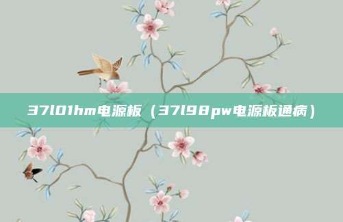 37l01hm电源板(37l98pw电源板通病)