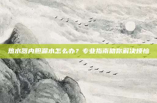 热水器内胆漏水怎么办?专业指南助你解决烦恼