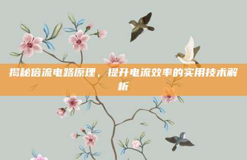 揭秘倍流电路原理,提升电流效率的实用技术解析