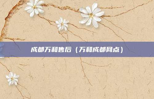 成都万和售后（万和成都网点）