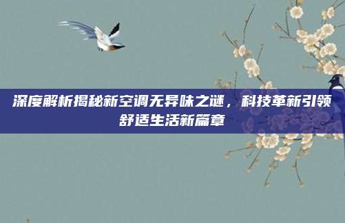 深度解析揭秘新空调无异味之谜,科技革新引领舒适生活新篇章