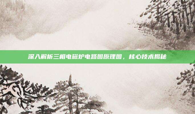 深入解析三相电磁炉电路图原理图,核心技术揭秘
