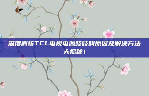 深度解析TCL电视电源吱吱叫原因及解决方法大揭秘!