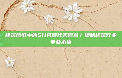 建筑图纸中的SH究竟代表何意?揭秘建筑行业专业术语