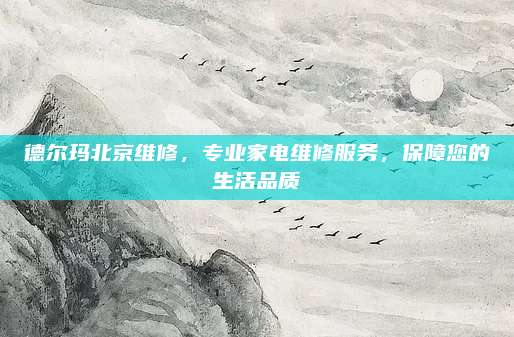 德尔玛北京维修,专业家电维修服务,保障您的生活品质