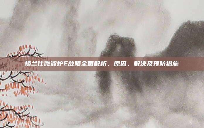 格兰仕微波炉E故障全面解析,原因、解决及预防措施