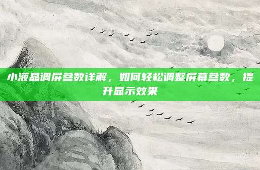 小液晶调屏参数详解,如何轻松调整屏幕参数,提升显示效果