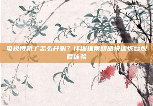 电视待机了怎么开机?详细指南助您快速恢复观看体验