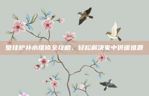 壁挂炉补水维修全攻略,轻松解决家中供暖难题