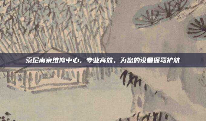 索尼南京维修中心,专业高效,为您的设备保驾护航