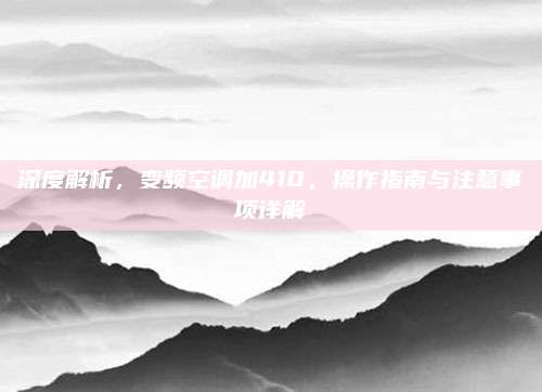 深度解析,变频空调加410,操作指南与注意事项详解