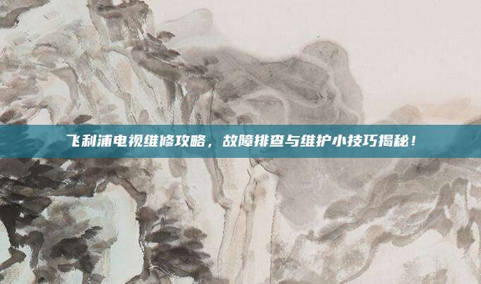 飞利浦电视维修攻略,故障排查与维护小技巧揭秘!