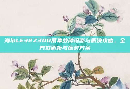 海尔LE32Z300屏幕故障诊断与解决攻略,全方位解析与应对方案