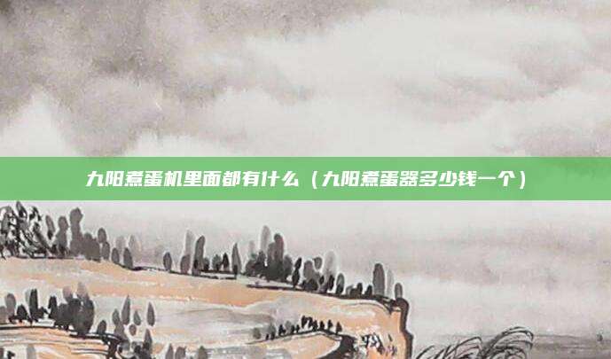 九阳煮蛋机里面都有什么（九阳煮蛋器多少钱一个）