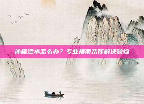 冰箱渗水怎么办?专业指南帮你解决烦恼