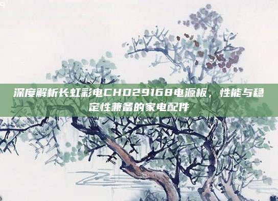 深度解析长虹彩电CHD29168电源板,性能与稳定性兼备的家电配件