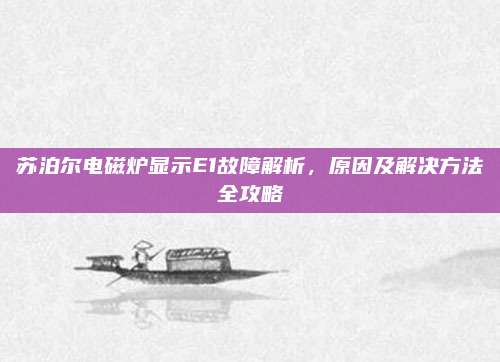 苏泊尔电磁炉显示E1故障解析,原因及解决方法全攻略