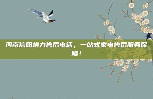 河南信阳格力售后电话,一站式家电售后服务保障!