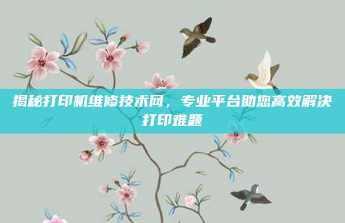 揭秘打印机维修技术网,专业平台助您高效解决打印难题