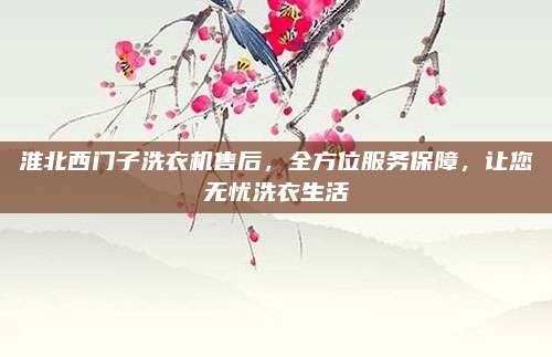 淮北西门子洗衣机售后,全方位服务保障,让您无忧洗衣生活
