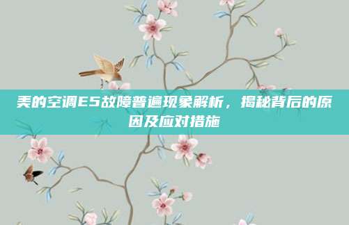 美的空调E5故障普遍现象解析,揭秘背后的原因及应对措施