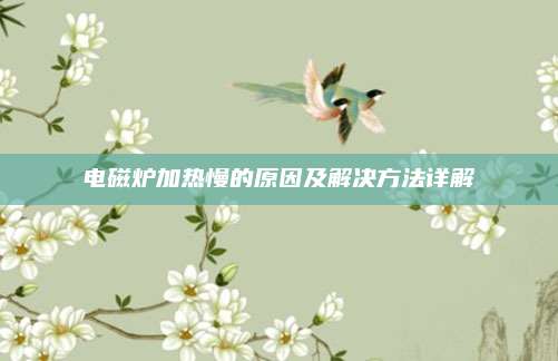 电磁炉加热慢的原因及解决方法详解