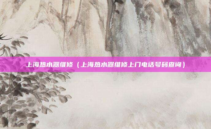 上海热水器维修（上海热水器维修上门电话号码查询）