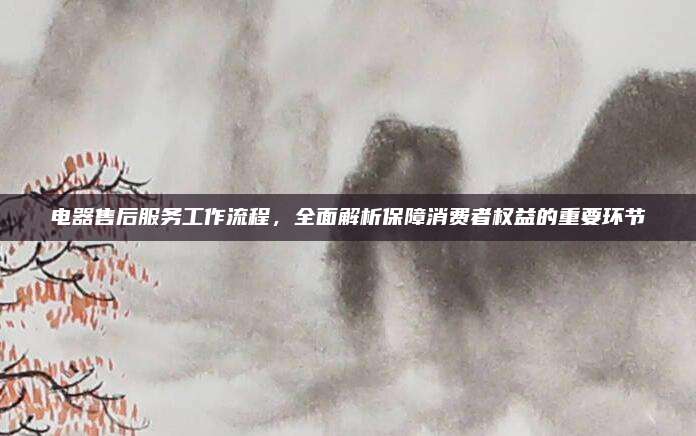 电器售后服务工作流程,全面解析保障消费者权益的重要环节