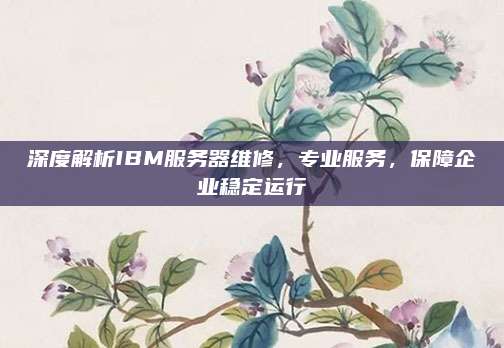 深度解析IBM服务器维修,专业服务,保障企业稳定运行
