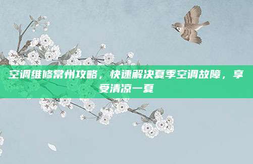 空调维修常州攻略,快速解决夏季空调故障,享受清凉一夏