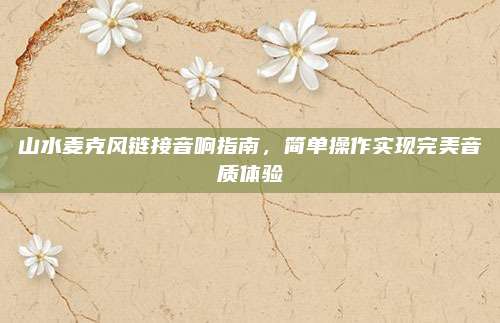 山水麦克风链接音响指南,简单操作实现完美音质体验