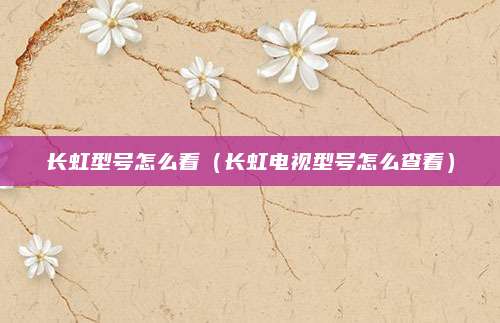 长虹型号怎么看（长虹电视型号怎么查看）