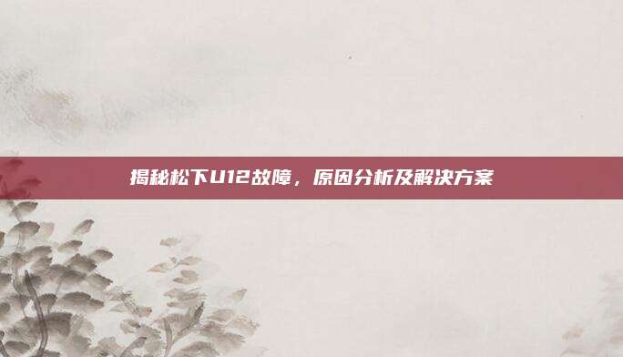 揭秘松下U12故障,原因分析及解决方案