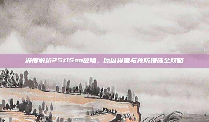 深度解析25t15aa故障,原因排查与预防措施全攻略