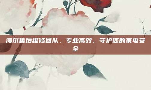 海尔售后维修团队,专业高效,守护您的家电安全