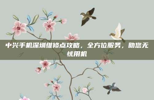 中兴手机深圳维修点攻略,全方位服务,助您无忧用机